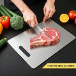 Titanium and Stainless Steel Cutting Board, 13.4x9in