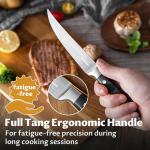 8-Piece Non-Serrated Steak Knife Set with Block