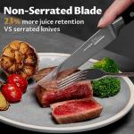 8-Piece Non-Serrated Steak Knife Set with Block