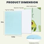 AceSubli 8 Pack Textured Glass Cutting Boards