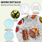 AceSubli 8 Pack Textured Glass Cutting Boards