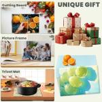 AceSubli 8 Pack Textured Glass Cutting Boards
