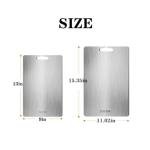 Titanium and Stainless Steel Cutting Board, 13.4x9in