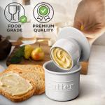 Ceramic Butter Crock with Lid - Keeps Butter Soft