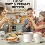 Ceramic Butter Crock with Lid - Keeps Butter Soft