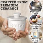 Ceramic Butter Crock with Lid - Keeps Butter Soft