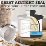Ceramic Butter Crock with Lid - Keeps Butter Soft