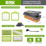 RüK 10-in-1 Vegetable Chopper with 6 Blades