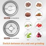 Secura Electric Coffee and Spice Grinder with Blades