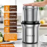 Secura Electric Coffee and Spice Grinder with Blades