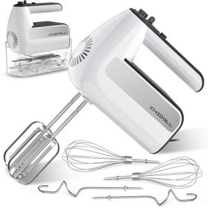 5-Speed Electric Hand Mixer with Attachments