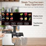 Whall Masticating Slow Juicer with Touchscreen and 2 Speeds