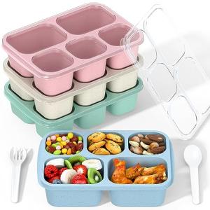 4-Pack Bento Box Meal Prep Containers for Adults