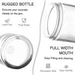 Small Glass Containers with Woodgrain Lids - 3 Pack