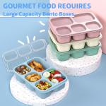 4-Pack Bento Box Meal Prep Containers for Adults
