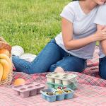 4-Pack Bento Box Meal Prep Containers for Adults