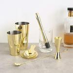 Gold 7-Piece Bartender Kit for Cocktails