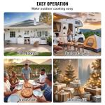 VEVOR Portable Outdoor Wood-Fired Pizza Oven