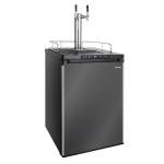 Kegco 24" Dual Tap Black Stainless Steel Kegerator