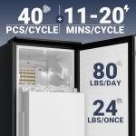 ICYGLEE Under Counter Ice Maker Machine, 80Lbs/Day