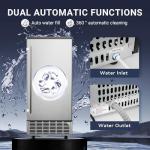 ICYGLEE Under Counter Ice Maker Machine, 80Lbs/Day