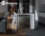 Kegco 24" Dual Tap Black Stainless Steel Kegerator