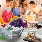 4-Piece Galvanized Ice Bucket Set for Parties