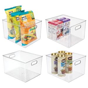 mDesign Clear Plastic Storage Bins - 4 Pack