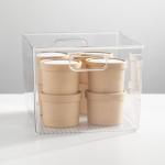 mDesign Clear Plastic Storage Bins - 4 Pack