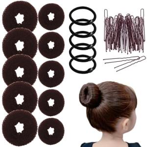 10-Piece Donut Bun Maker Set for Hair