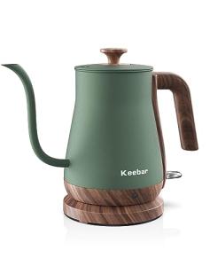 Keebar Gooseneck Electric Kettle with Wood Handle