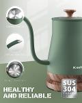 Keebar Gooseneck Electric Kettle with Wood Handle