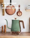 Keebar Gooseneck Electric Kettle with Wood Handle