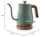 Keebar Gooseneck Electric Kettle with Wood Handle