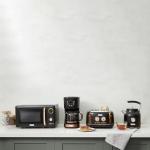 Haden Dorset 4-Slice Stainless Steel Toaster, Black & Copper