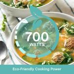 Compact 700-Watt Microwave Oven with 6 Settings