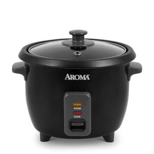 Aroma 1.5Qt. Rice & Grain Cooker, Black