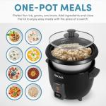 Aroma 1.5Qt. Rice & Grain Cooker, Black