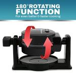 Nonstick Belgian Waffle Maker with Rotating Function