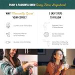 JavaPresse Manual Stainless Steel Coffee Grinder