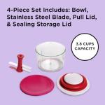 Chef'n VeggiChop Hand-Powered Food Chopper - Cherry