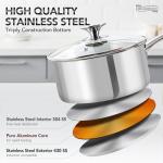 Stainless Steel Saucepan Set with Lids - 6pcs