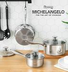 Stainless Steel Saucepan Set with Lids - 6pcs