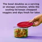 Chef'n VeggiChop Hand-Powered Food Chopper - Cherry