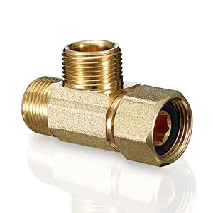 Brass Angle Stop Valve Tee Connector 3/8