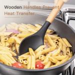 39-Piece Silicone Kitchen Utensils Set with Wood Handles