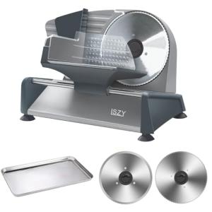 Electric Meat Slicer with Adjustable Thickness Blades