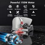 Electric Meat Slicer with Adjustable Thickness Blades