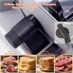 Electric Meat Slicer with Adjustable Thickness Blades