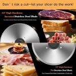 Electric Meat Slicer with Adjustable Thickness Blades